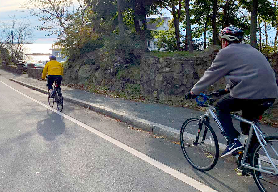 biking to Cummings Center