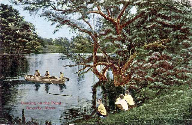 Boating on the Pond Postcard
