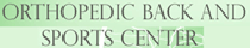 orthopedic back and sports center